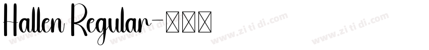 Hallen Regular字体转换